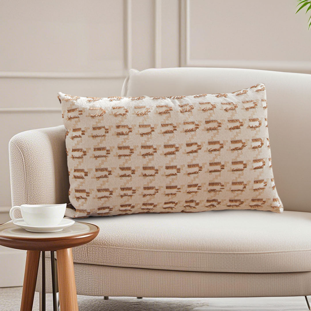 SOGA 2X 35cm Embroidered Geometric Throw Pillow