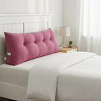 SOGA 4X 120cm Crabapple Red Triangular Wedge Bed Pillow Headboard Backrest Bedside Tatami Cushion Home Decor