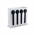 SOGA 2X Stainless Steel Buffet Restaurant Spoon Utensil Holder Storage Rack 4 Holes