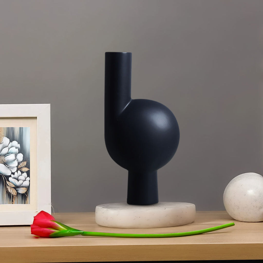 SOGA 2X 19xx37cm Large Ornament a modern abstract vase decorative object unique shape with narrow neck for Home Decor