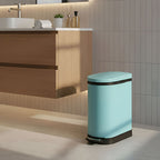 SOGA 2X Foot Pedal Stainless Steel Rubbish Recycling Garbage Waste Trash Bin U Blue 10L