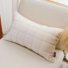 SOGA 30cm Beige Quilted Grid Pattern Decorative Throw Pillow $ 61
