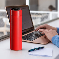 SOGA 500ML Stainless Steel Smart LCD Thermometer Display Bottle Vacuum Flask Thermos Red