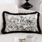 SOGA 30cm Elegant Decorative Luxury Victorian Rose French Embroidery Throw Pillow