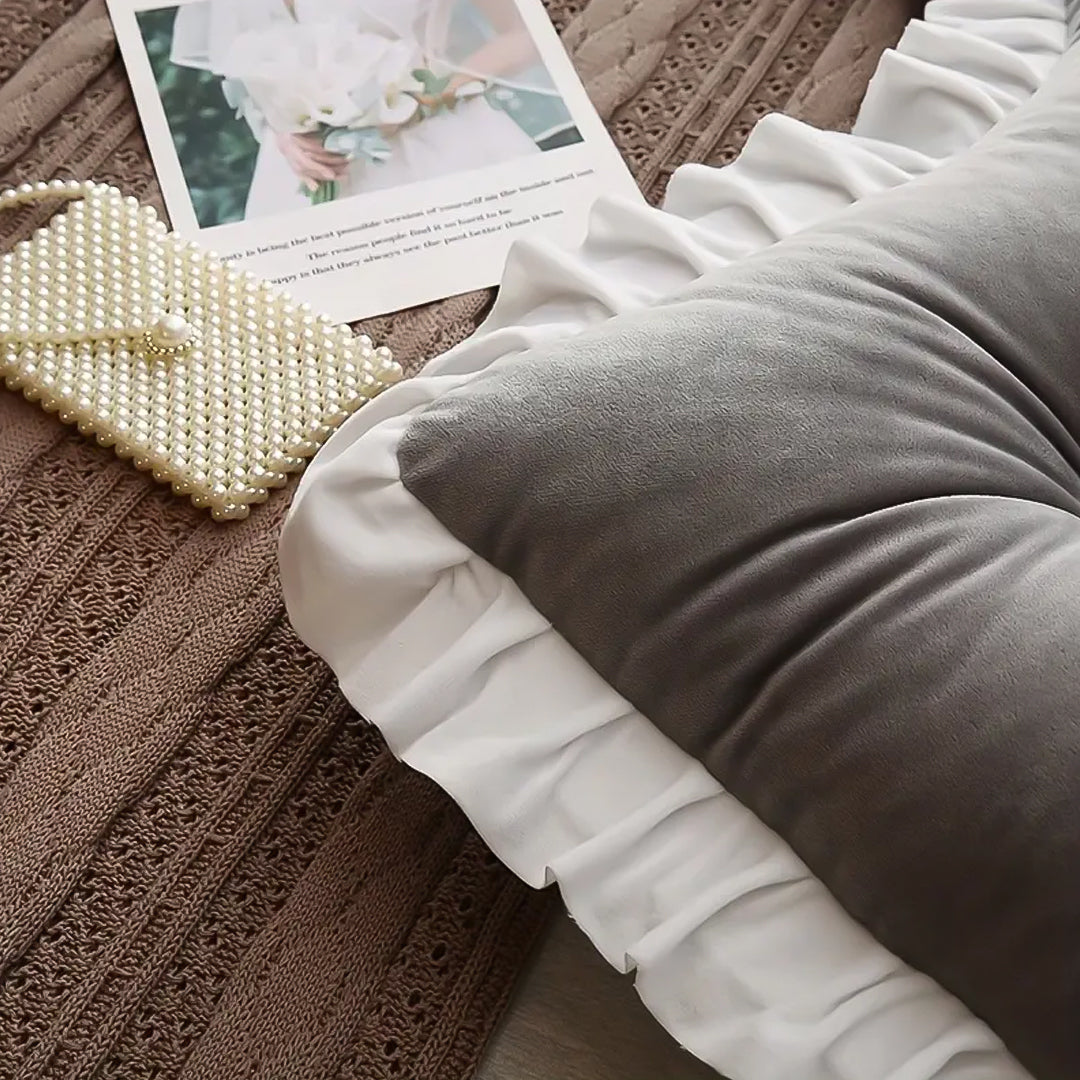 SOGA 2x120cm Crown Pillows Tufted Grey Headboard Cushion Set