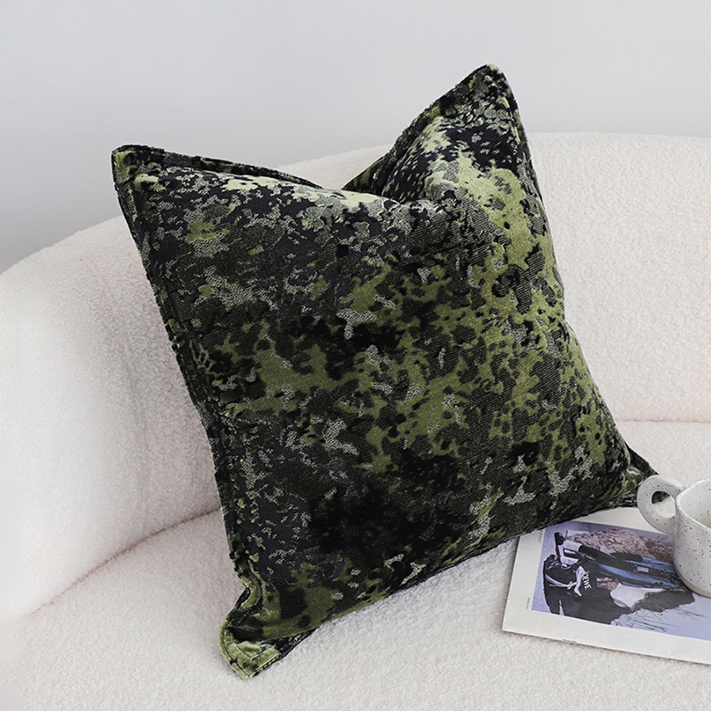 SOGA 50cm Forest Green Crushed Velvet Decorative Throw Pillow