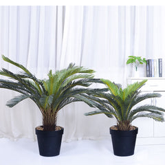SOGA 4X 125cm Artificial Indoor Cycas Revoluta Cycad Sago Palm Fake Decoration Tree Pot Plant