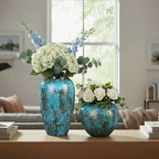 SOGA Home & Living Bundle – Light Blue Ceramic Flower Vases for Elegant Living Room Decor $ 161