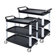 SOGA 2x 3 Tier Food Trolley Food Waste Cart Food Utility Mechanic Kitchen Small