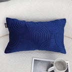 SOGA 2X 30cm Blue Textured Geometric Pattern Decorative Throw Pillow $ 119