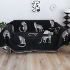 SOGA Two-seater Black Sofa Cover Leopard Print 180x260cm Polyester $ 102