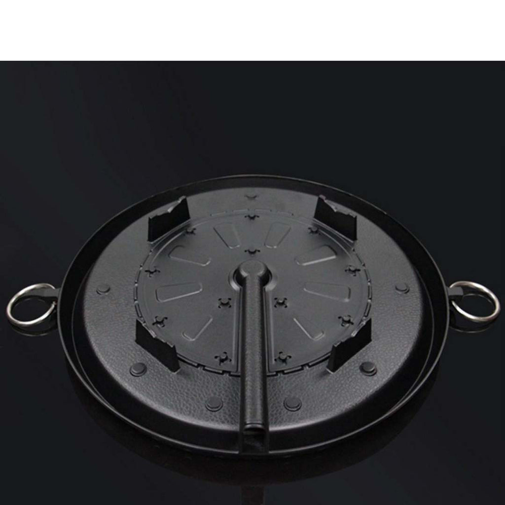 SOGA Portable Korean BBQ Butane Gas Stove Stone Grill Plate Non Stick Coated Round