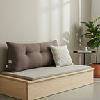 SOGA 100cm Coffee Triangular Wedge Bed Pillow Headboard Backrest Bedside Tatami Cushion Home Decor