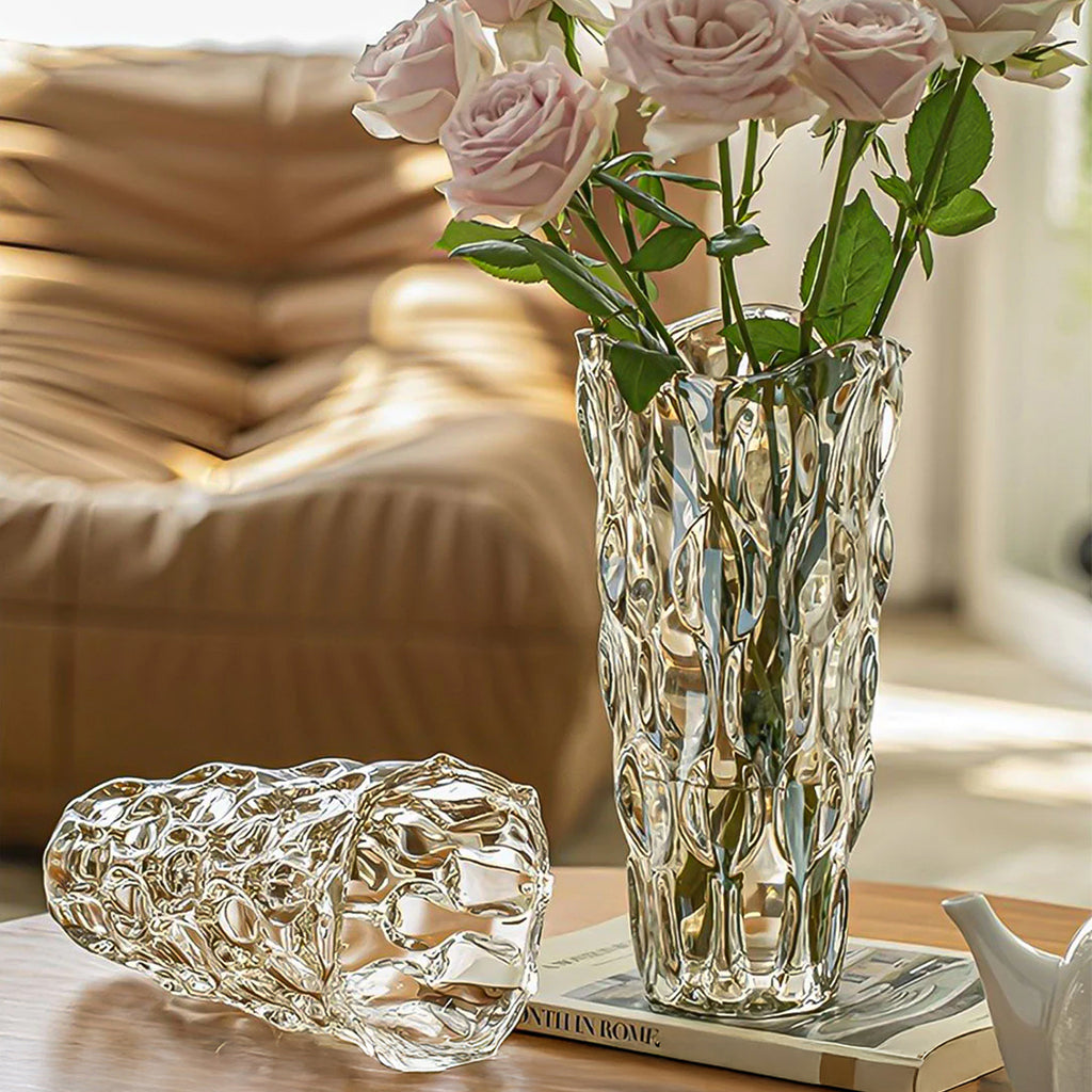 SOGA 29cm Glass Clear Vase Crystal VASE Thick Modern Home Decor