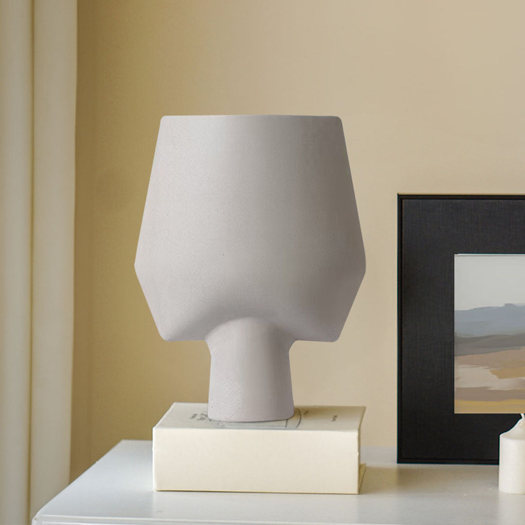 SOGA 33x43cm Ornament Bodhi House Ceramic Handcrafted Modern Abstract Square Vase Home Decor