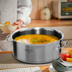 SOGA Stock Pot 83Lt Top Grade Thick Stainless Steel Stockpot 18/10
