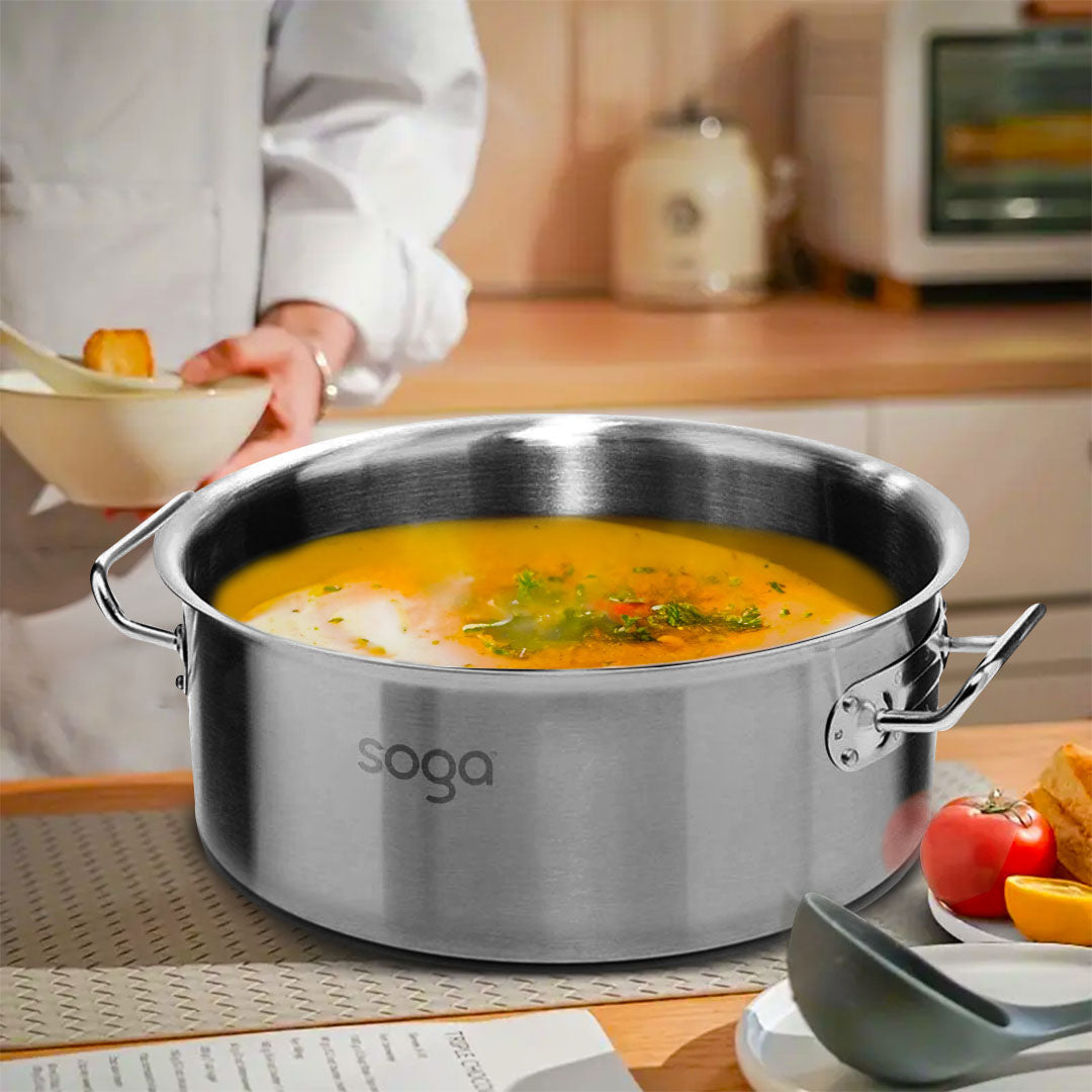 SOGA Stock Pot 83Lt Top Grade Thick Stainless Steel Stockpot 18/10