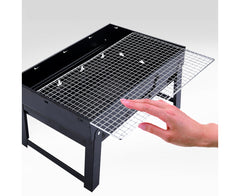 SOGA 2X 43cm Portable Folding Thick Box-Type Charcoal Grill for Outdoor BBQ Camping