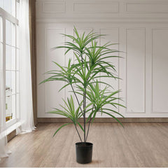 SOGA 4X 120cm Artificial Natural Green Dracaena Dragon Tree Fake Tropical Indoor Plant Home Office Decor