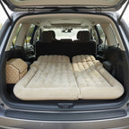 SOGA Car Bundle A – Beige Leather Collapsible Trunk Organizer & Inflatable Boot Mattress