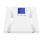 Glass LCD Digital Body Fat Scale Bathroom Electronic Gym Water Weighing Scales White