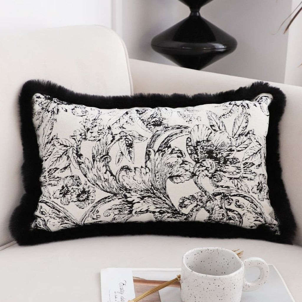 SOGA 2X 30cm Elegant Decorative Luxury Victorian Rose French Embroidery Throw Pillow