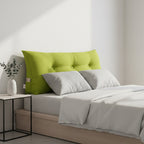 SOGA 2X 100cm Green Triangular Wedge Bed Pillow Headboard Backrest Bedside Tatami Cushion Home Decor