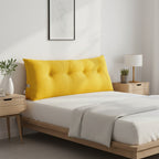 SOGA 120cm Yellow Triangular Wedge Bed Pillow Headboard Backrest Bedside Tatami Cushion Home Decor