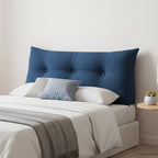 SOGA 2X 100cm Blue Triangular Wedge Bed Pillow Headboard Backrest Bedside Tatami Cushion Home Decor