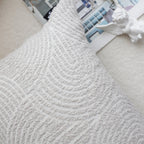 SOGA 2X 35cm Throw Pillow Beige Gray Lumbar Embroidered Decorative Cover Stitch for Home Decor