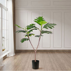 SOGA 90cm Artificial Natural Green Split-Leaf Philodendron Tree Fake Tropical Indoor Plant Home Office Decor