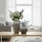 SOGA Home & Living Bundle – White & Grey Ceramic Flower Vases for Elegant Living Room Decor $ 161