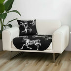 SOGA One-Seater Black Horse Print 90x90cm Throw Blanket Sofa Cover $ 91