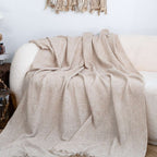 SOGA 130x190cm Earth Tone Blanket – Houndstooth Tassel Throw $ 88