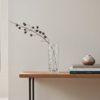 SOGA 30cm Sleek Clear Glass Vase Elegant Wide Crystal Design for Modern Home Décor