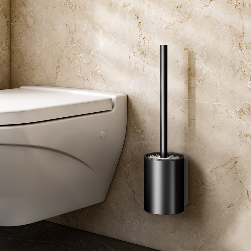 SOGA 2X 27cm Wall-Mounted Toilet Brush – Black with Drain Holes