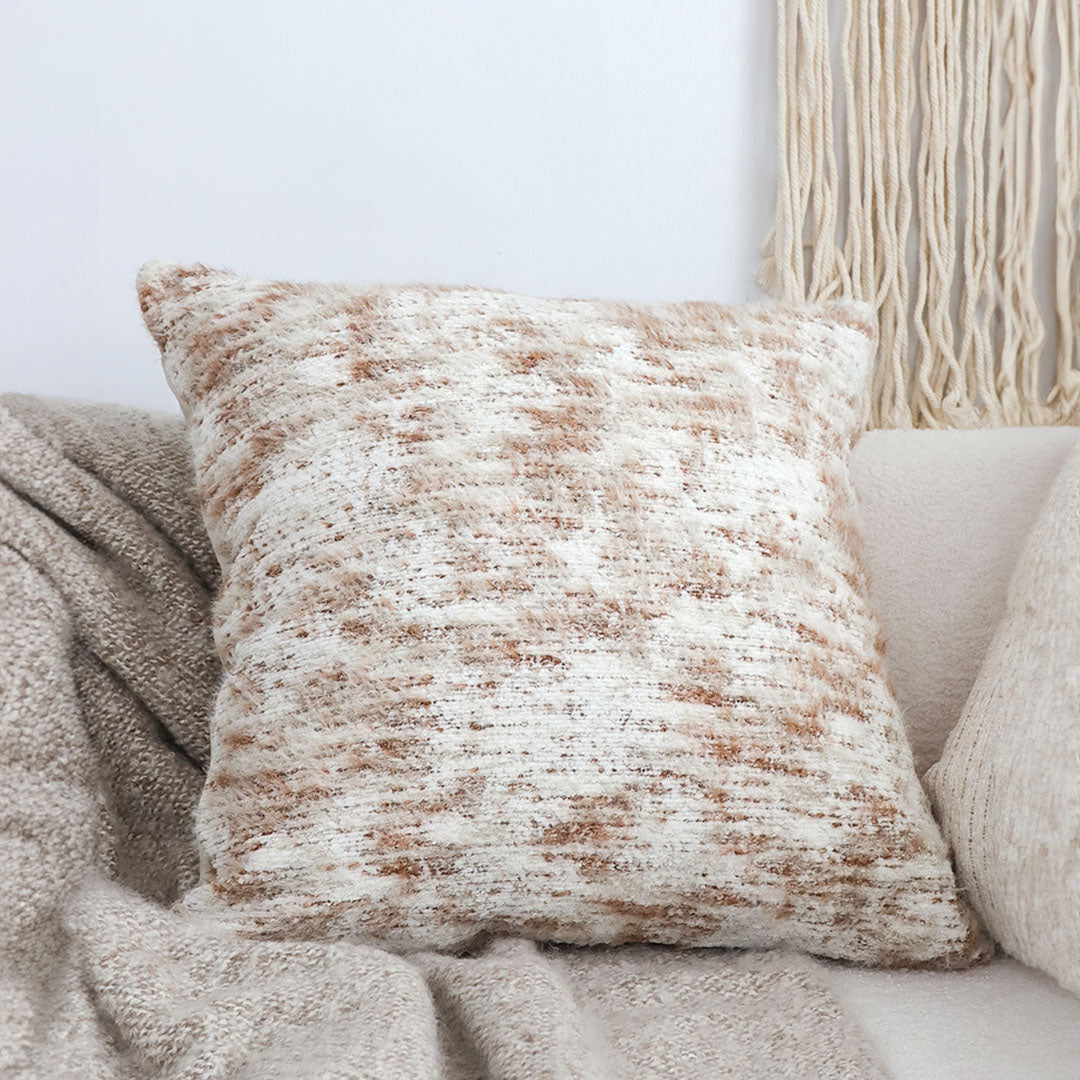 SOGA 50cm Vintage Distressed Textured Woven Square Throw Pillow