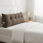 SOGA 2X 120cm Coffee Triangular Wedge Bed Pillow Headboard Backrest Bedside Tatami Cushion Home Decor