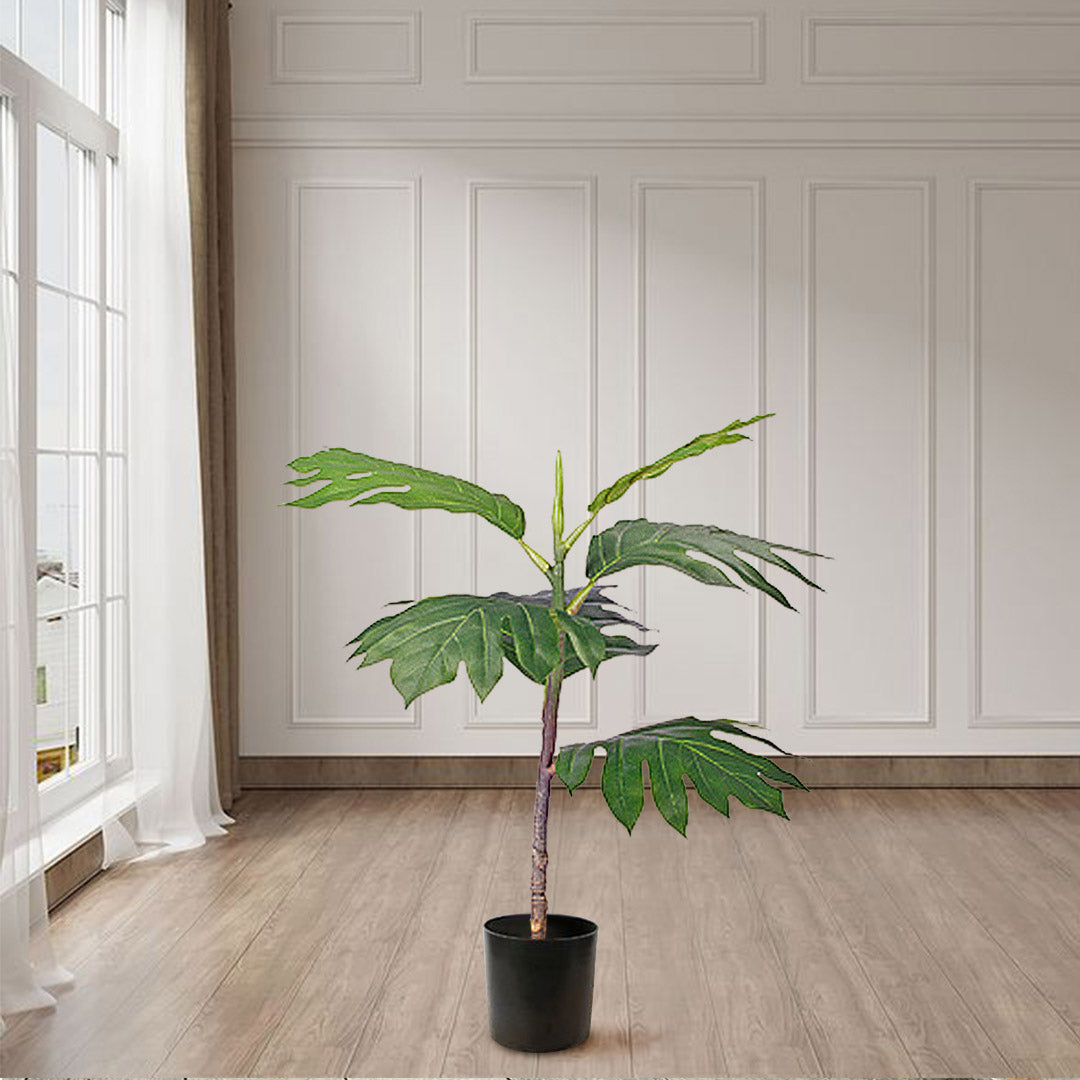 SOGA 60cm Artificial Natural Green Split-Leaf Philodendron Tree Fake Tropical Indoor Plant Home Office Decor