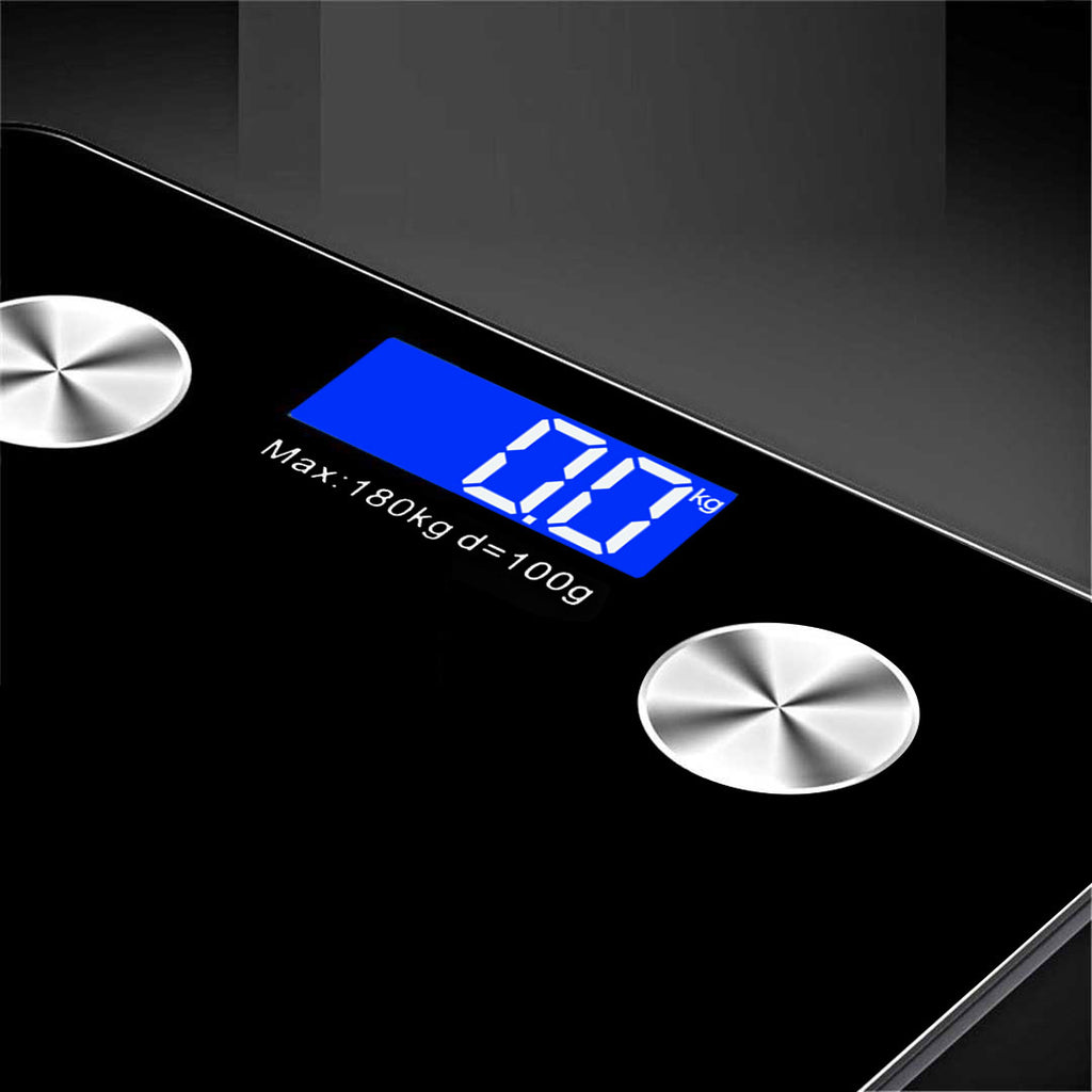 SOGA Wireless Bluetooth Digital Body Fat Scale Bathroom Health Analyser Weight Black