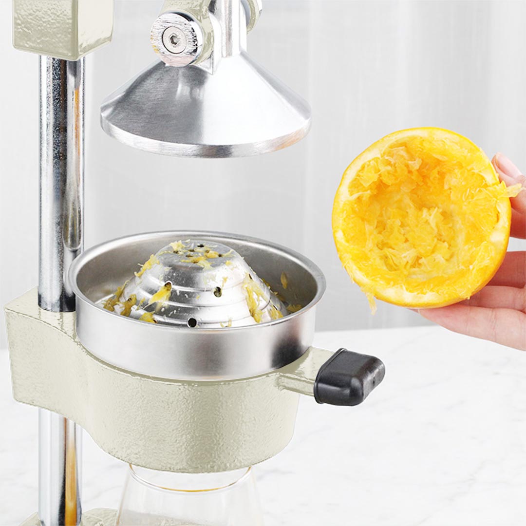 SOGA 2X Commercial Heavy-Duty Manual Citrus Juicer Hand Press Extractor – White