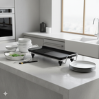 SOGA Kitchenware Bundle – Electric BBQ Teppanyaki Grill, Diamond Ceramic Dinnerware & Silver Grilling Plate