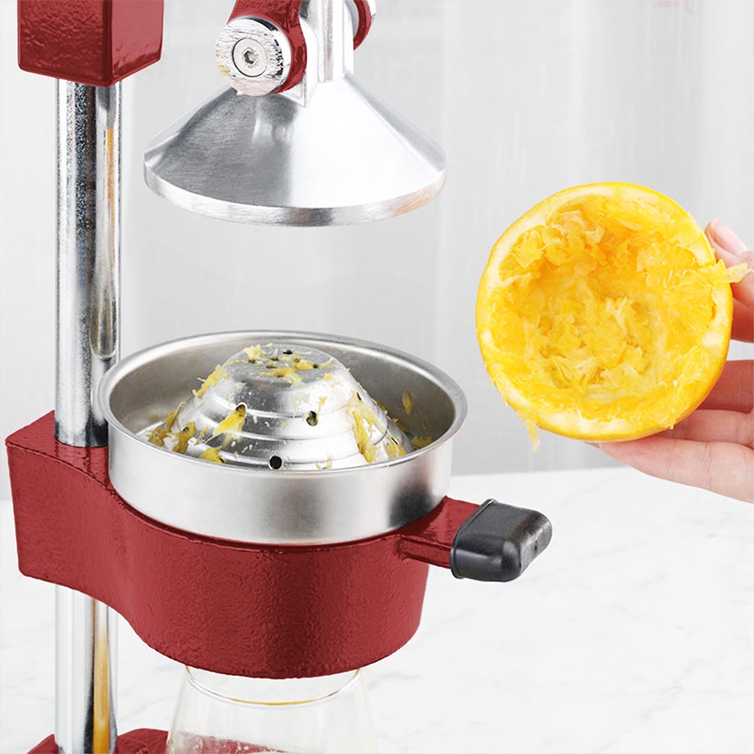 SOGA 2X Commercial Heavy-Duty Manual Citrus Juicer Hand Press Extractor – Red