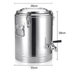 SOGA 22L Stainless Steel Insulated Stock Pot Dispenser Hot & Cold Beverage Container With Tap