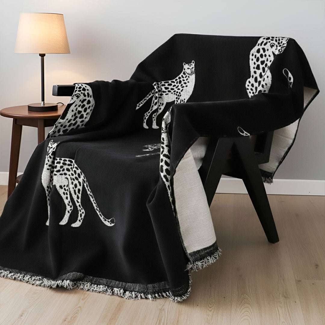 SOGA One-seater Black Sofa Cover Leopard Print 130x180cm Polyester $ 79
