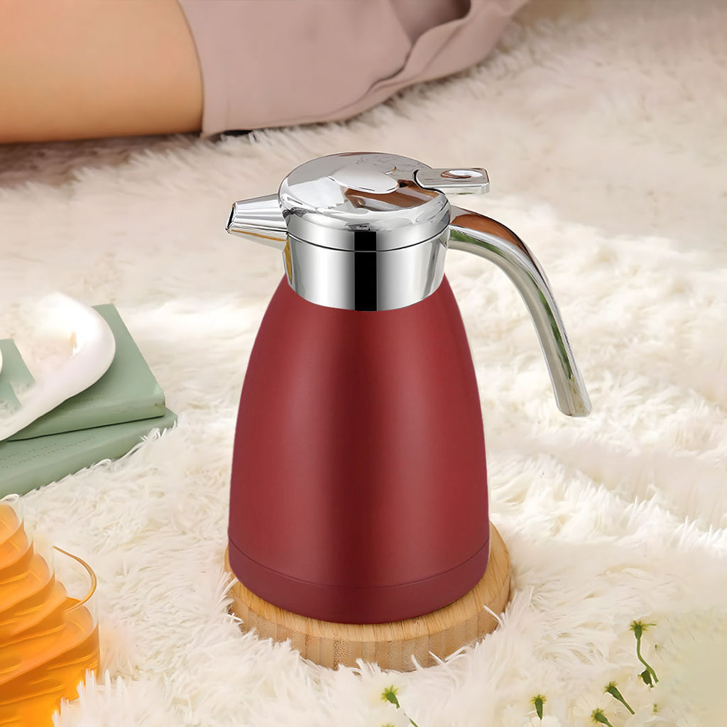 SOGA 1.8L Stainless Steel Water Bottle Insulated Vacuum Flask Coffee Jug Thermal Red