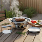 SOGA Kitchenware Bundle – Stainless Steel BBQ Grill, Burger Press & Premium Grilling Plate