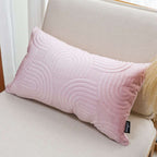 SOGA 2X 30cm Pink Textured Geometric Pattern Decorative Throw Pillow $ 119