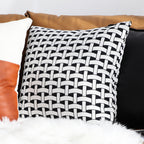 SOGA 50cm Black & White Pattern Throw Pillow Thick Comfort Pro Polyester Fiber Cotton for Home Decor