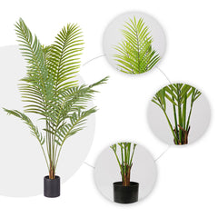 SOGA 4X 180cm Green Artificial Indoor Rogue Areca Palm Tree Fake Tropical Plant Home Office Decor